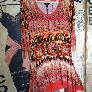 New Cupido boho print dress M